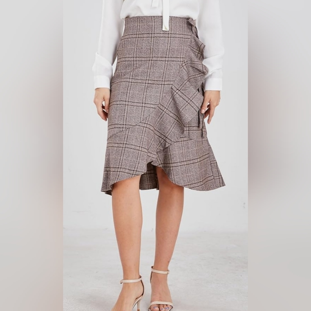 Adjustable waist flounce skirt